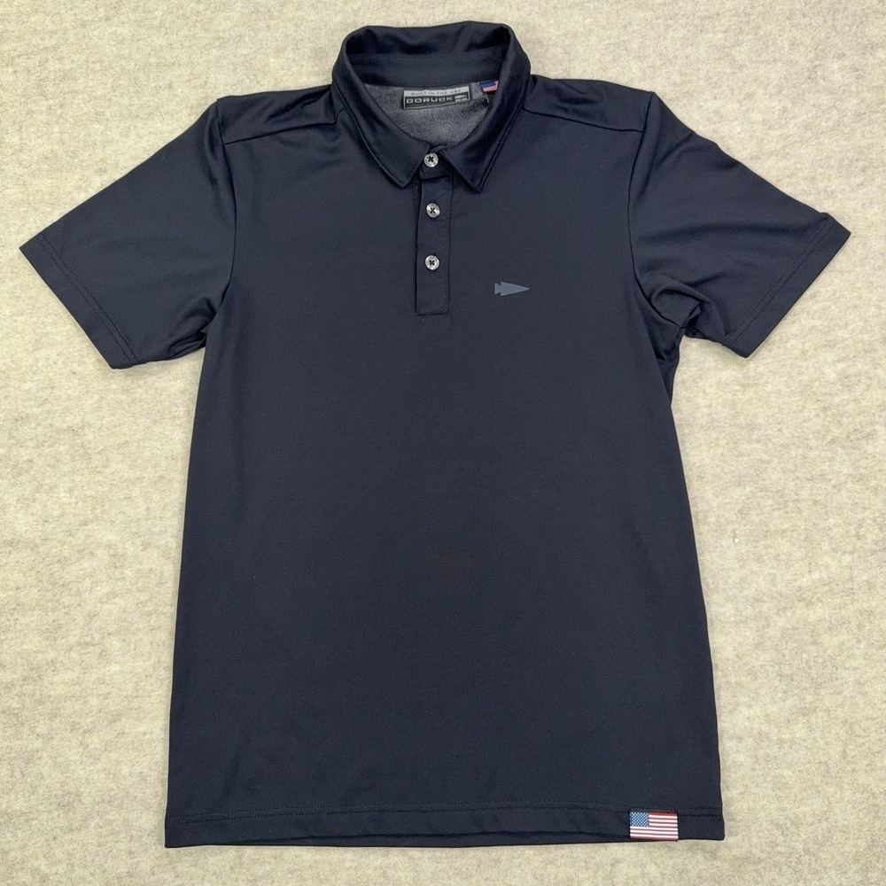 GORUCK American Training Polo Mens Small Black Short Sleeve USA Made Shirt